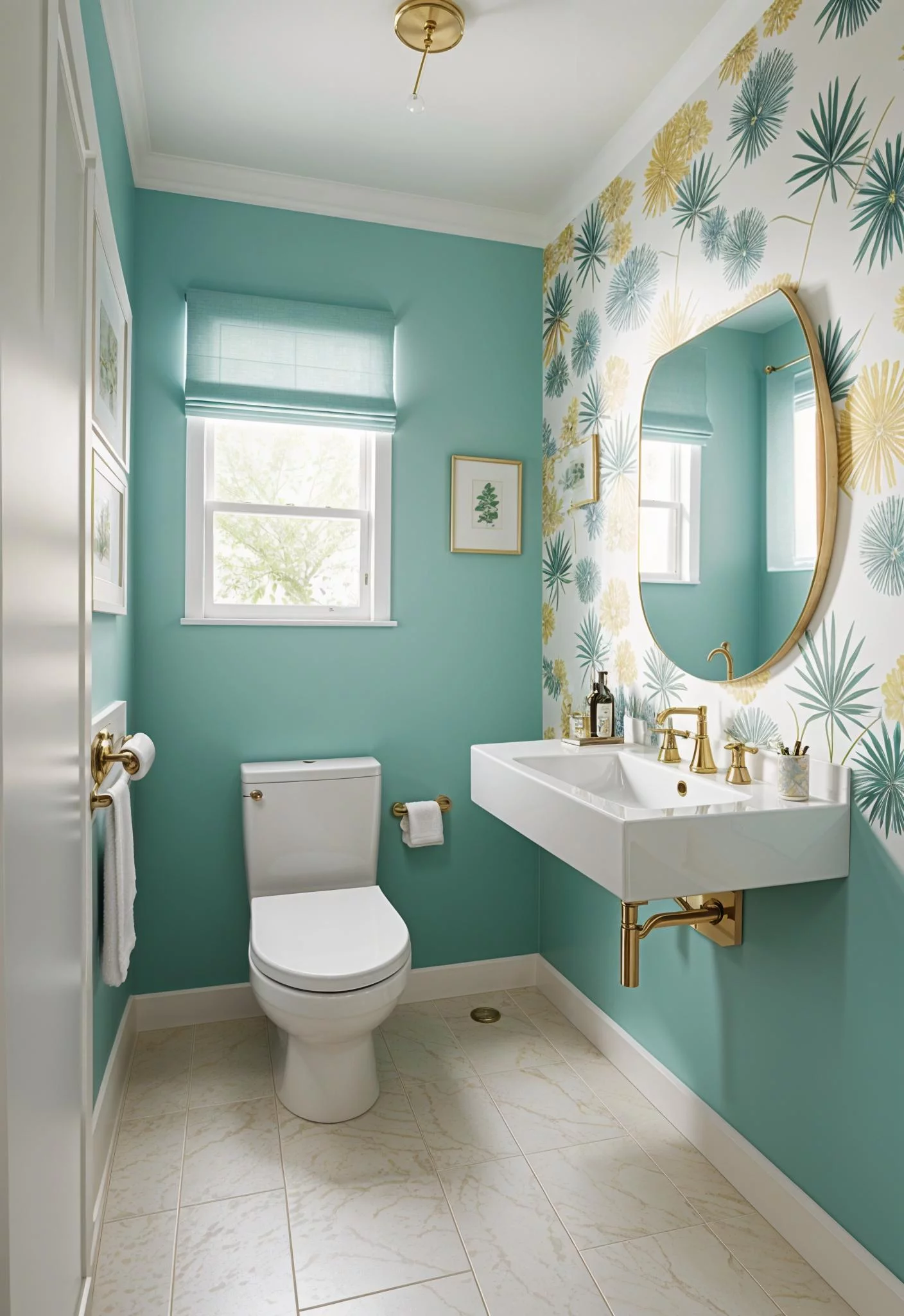 6. Vibrant Wallpaper Ideas for Bathrooms-0