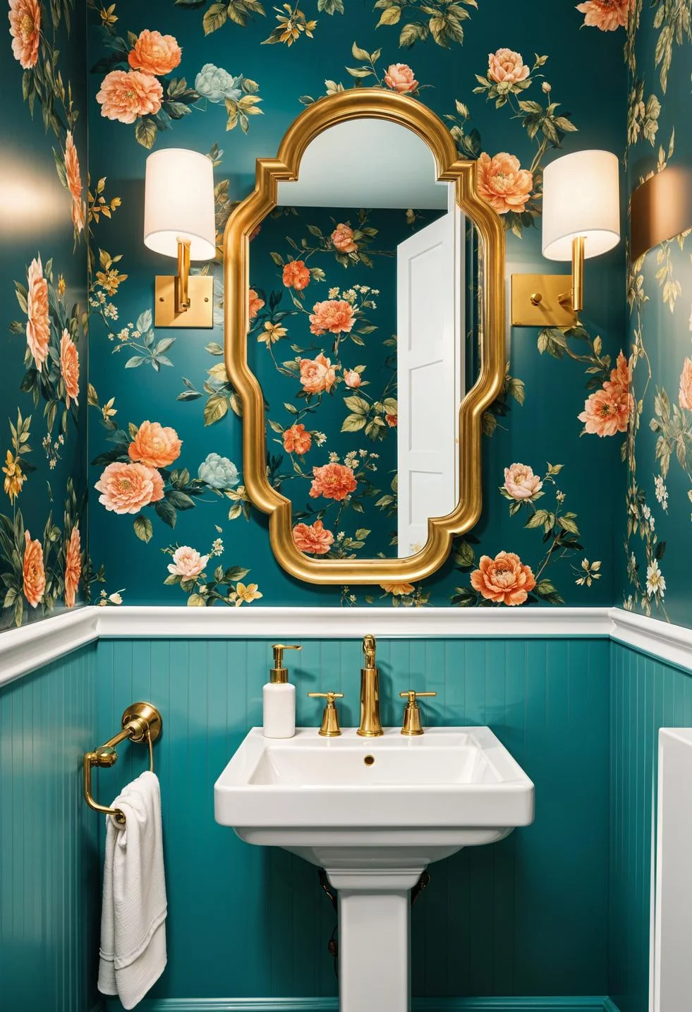6. Vibrant Wallpaper Ideas for Bathrooms-1