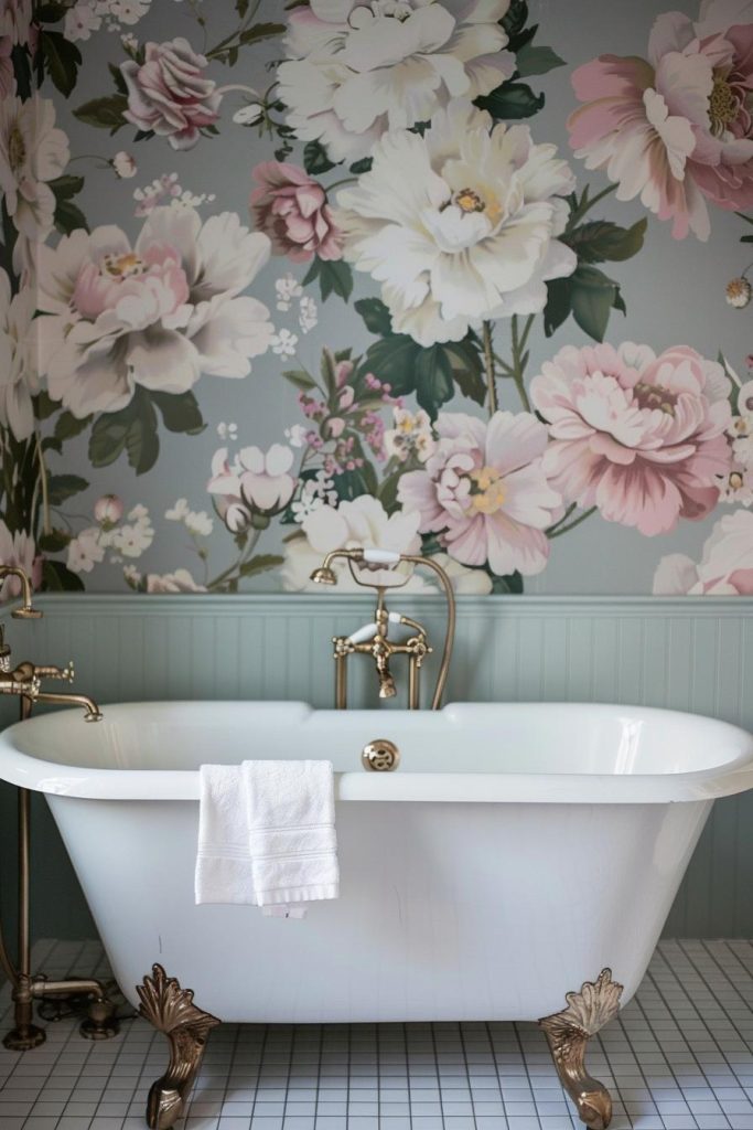 15 Stunning Bathroom Wallpaper Trends To Try Now - Lovely Harbor