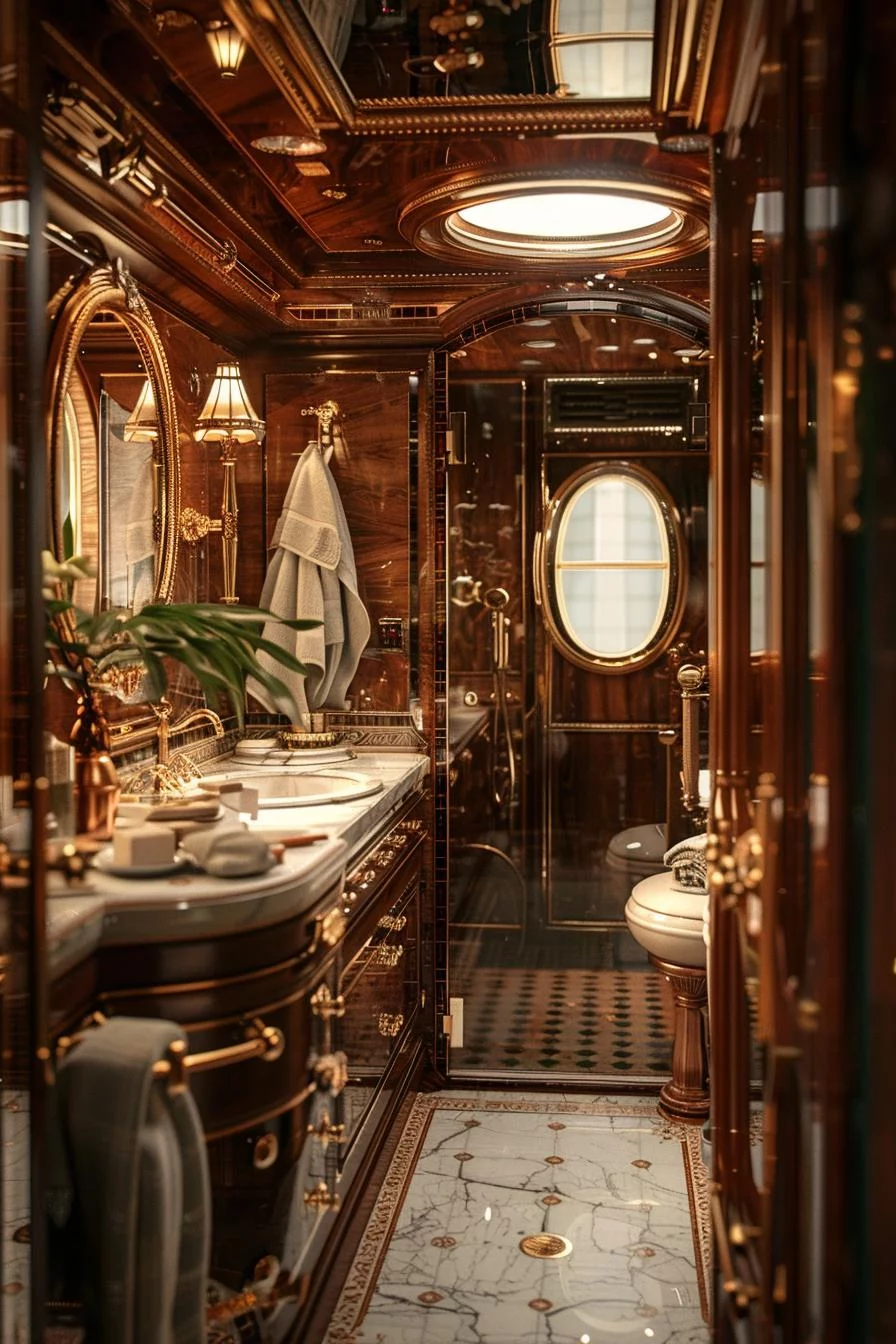 21. Vintage Train Carriage Bathroom Design-1