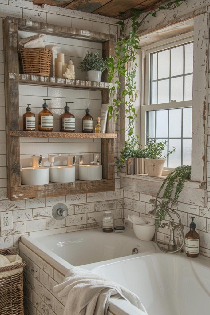 15 Genius & Gorgeous Bathroom Shelf Ideas You Must See - Lovely Harbor