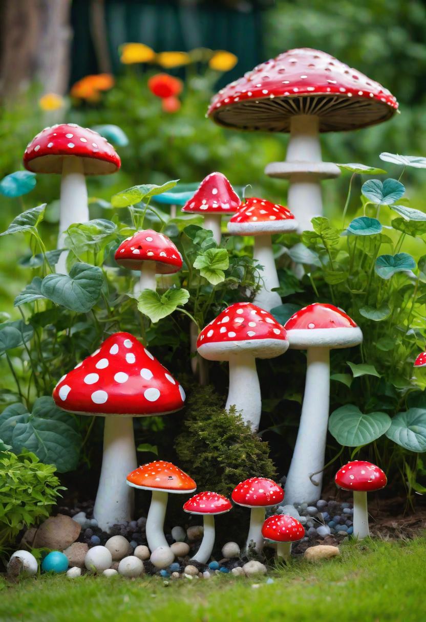 16. Whimsical Mushroom Garden Decorations-0