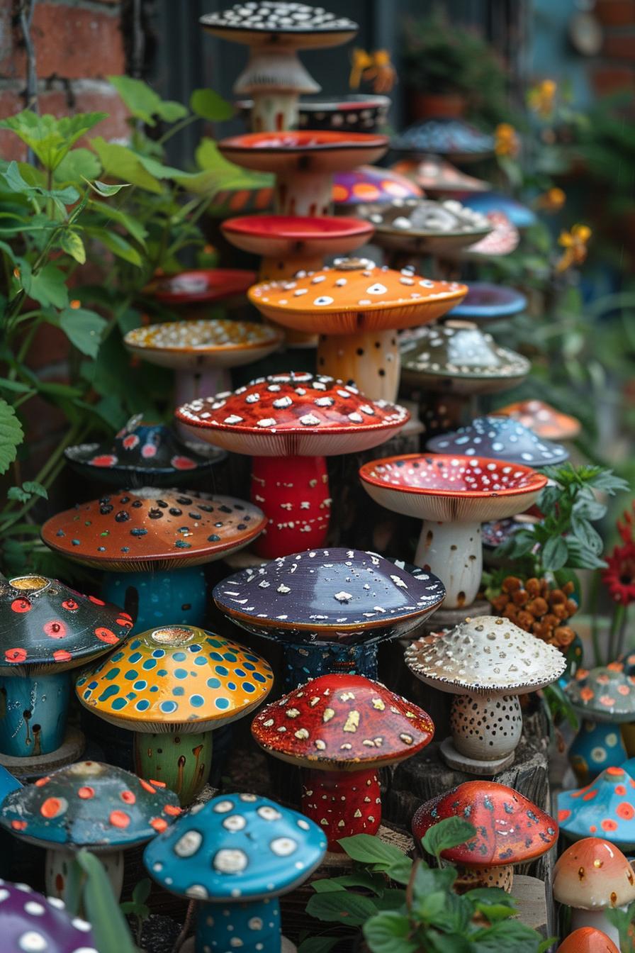 16. Whimsical Mushroom Garden Decorations-1