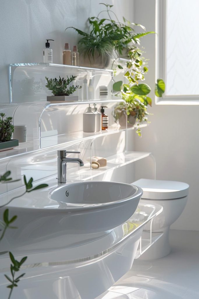 15 Genius & Gorgeous Bathroom Shelf Ideas You Must See - Lovely Harbor