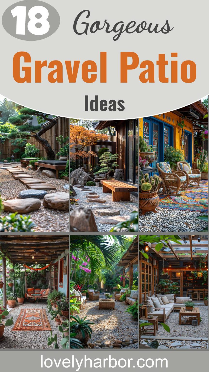 18 Gorgeous Gravel Patio Ideas For Your Backyard Makeover - Lovely Harbor