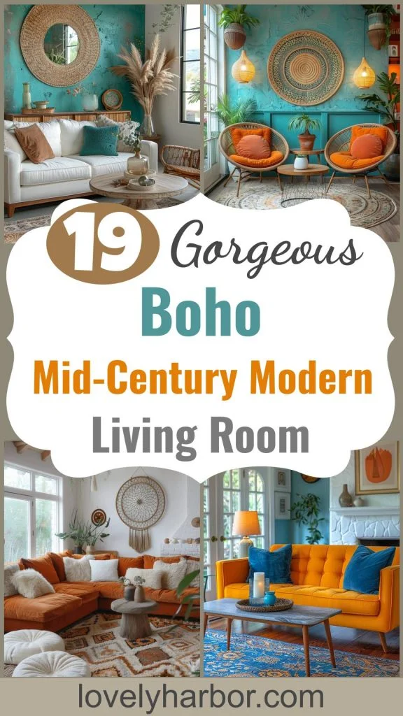 19 Gorgeous Boho Mid-Century Modern Living Room 1 19 Gorgeous Boho Mid-Century Modern Living Room