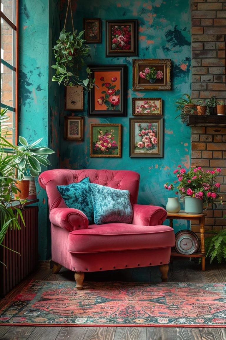 19 Gorgeous Boho Mid-Century Modern Living Room - Lovely Harbor