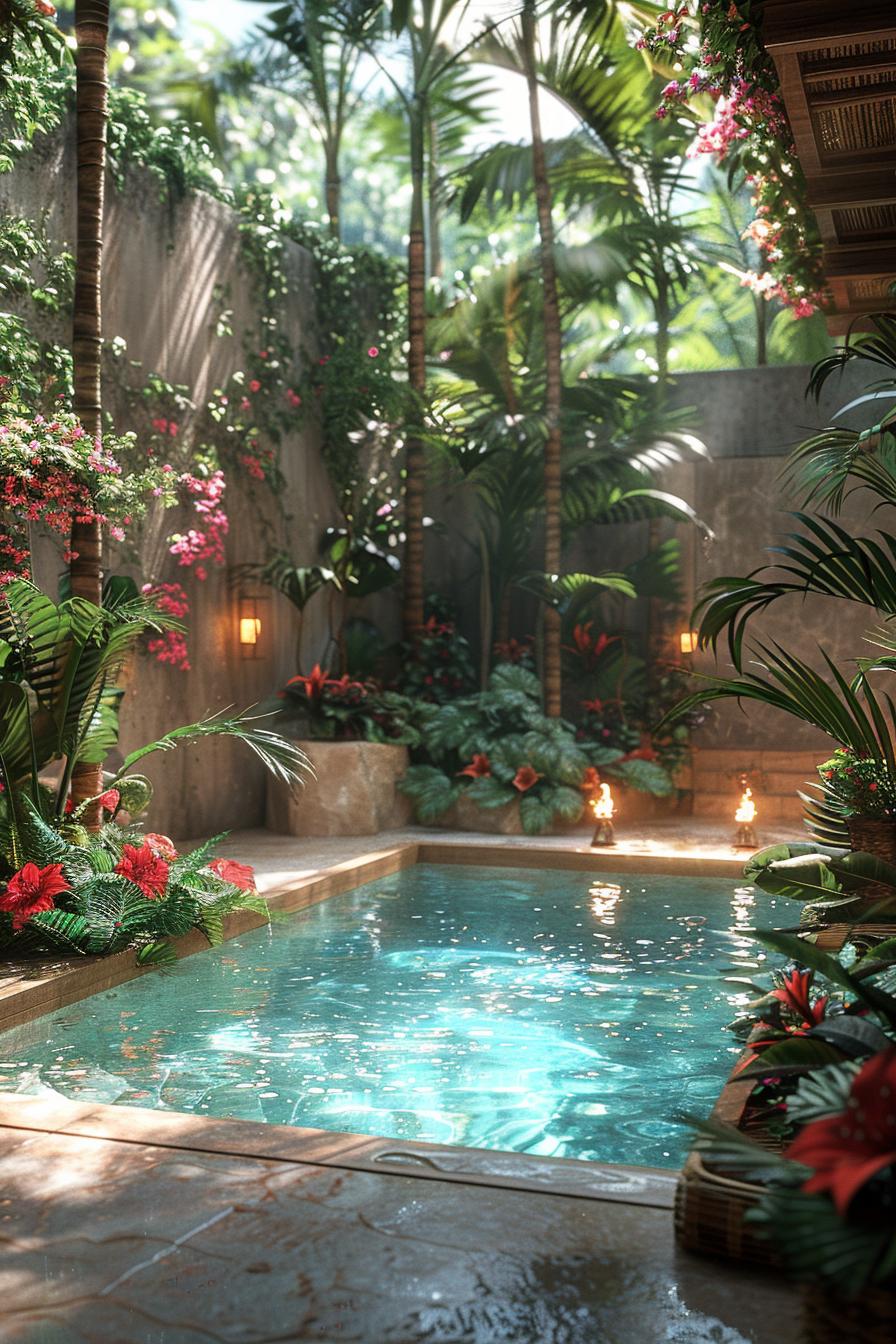 3. Backyard Tropical Oasis Pool Design-2