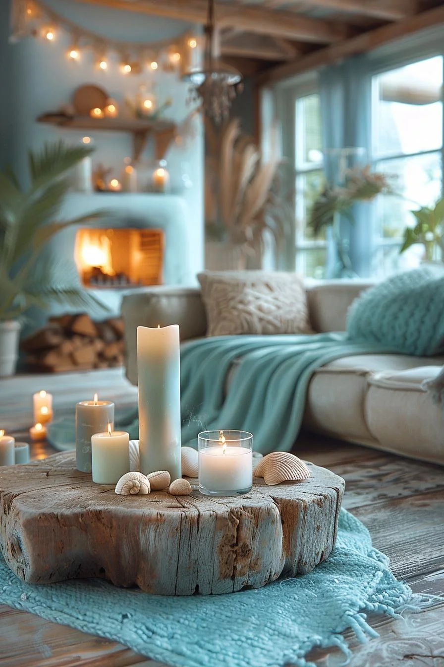15 Stunning Boho Coastal Living Room Ideas for a Beachy Home 67 13. Beach Find Candle Holder Ideas-0