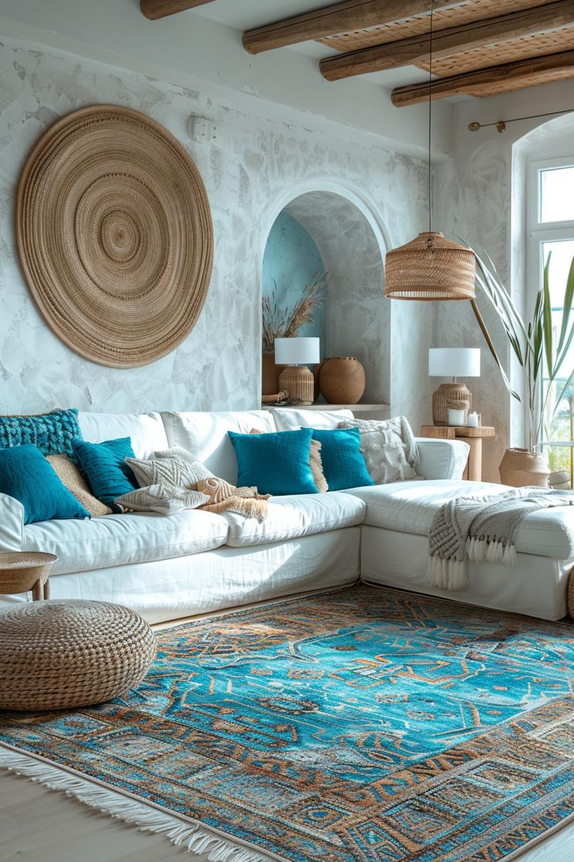 5. Boho Coastal Rug Styling Ideas-2