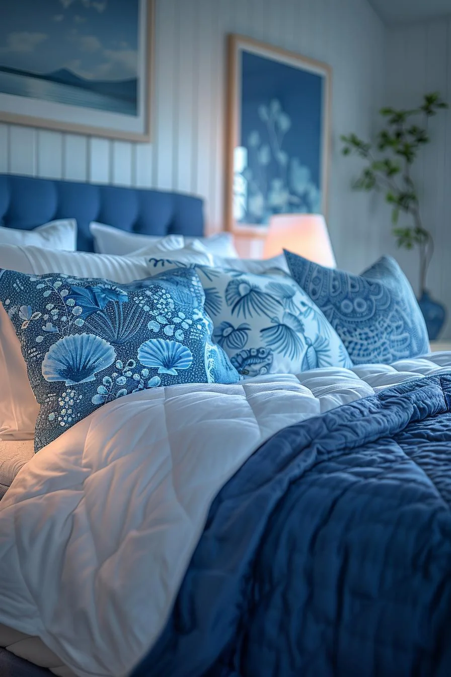 21 Modern Coastal Bedroom Ideas for a Relaxing Retreat 43 17. Chic Coastal Throw Pillow Ideas-0
