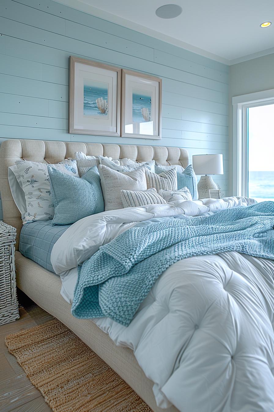 5. Coastal Bedding in Aqua & Sand-2