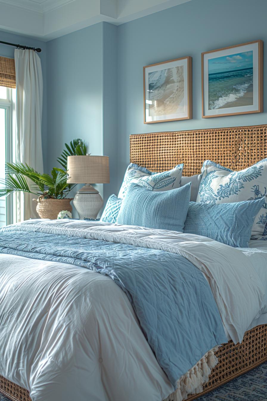 12. Coastal Charm: Wicker Headboard Oasis-0