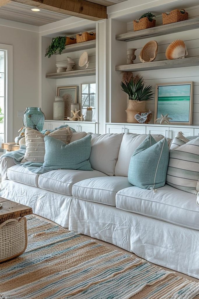 15 Stunning Boho Coastal Living Room Ideas For A Beachy Home - Lovely ...