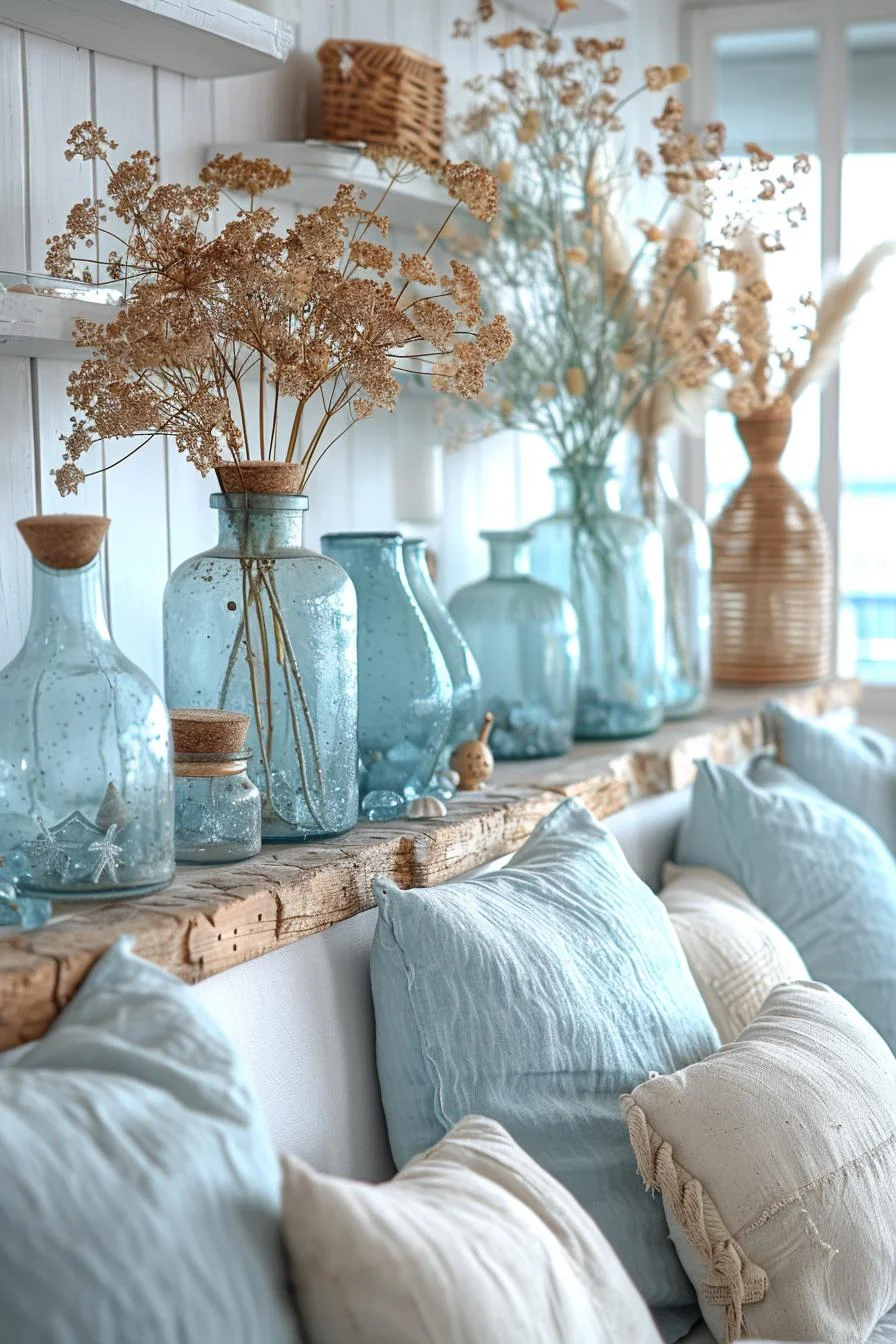 15 Stunning Boho Coastal Living Room Ideas for a Beachy Home 49 9. Coastal Vibe with Oversized Glass-1