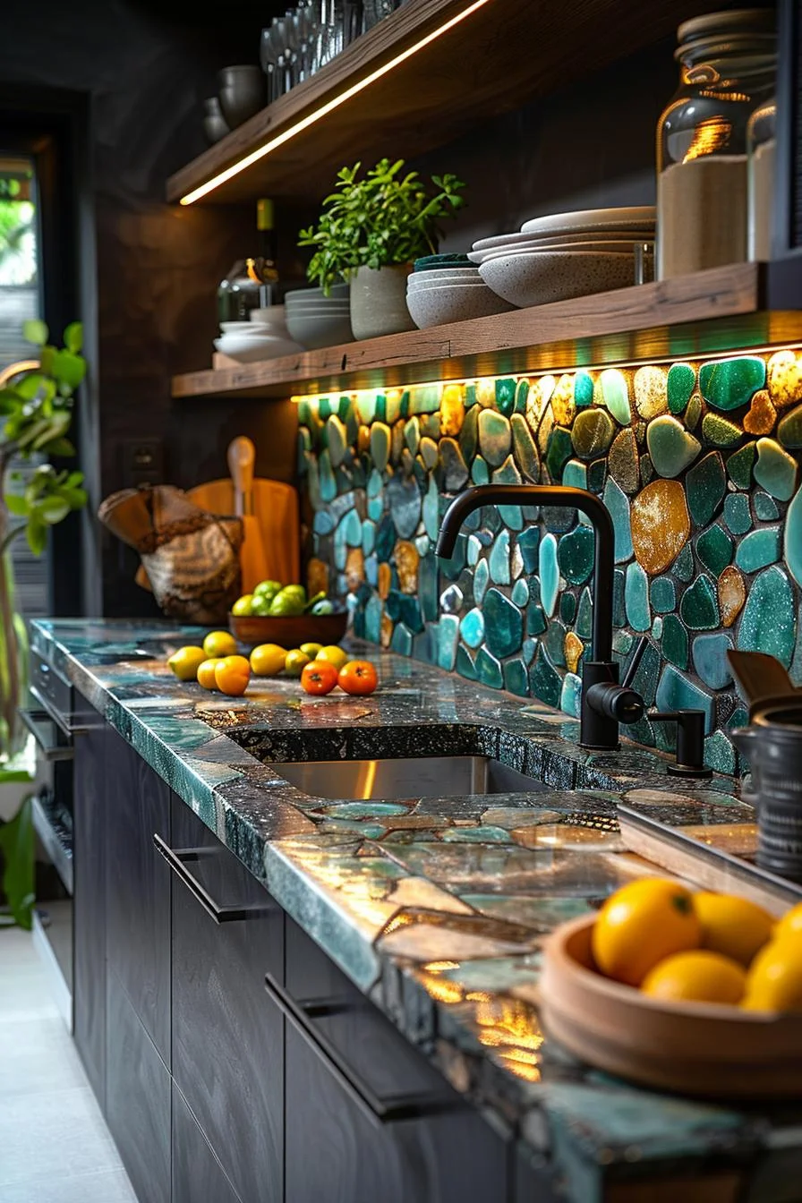 3. Colorful Mosaic Backsplash Inspiration-0