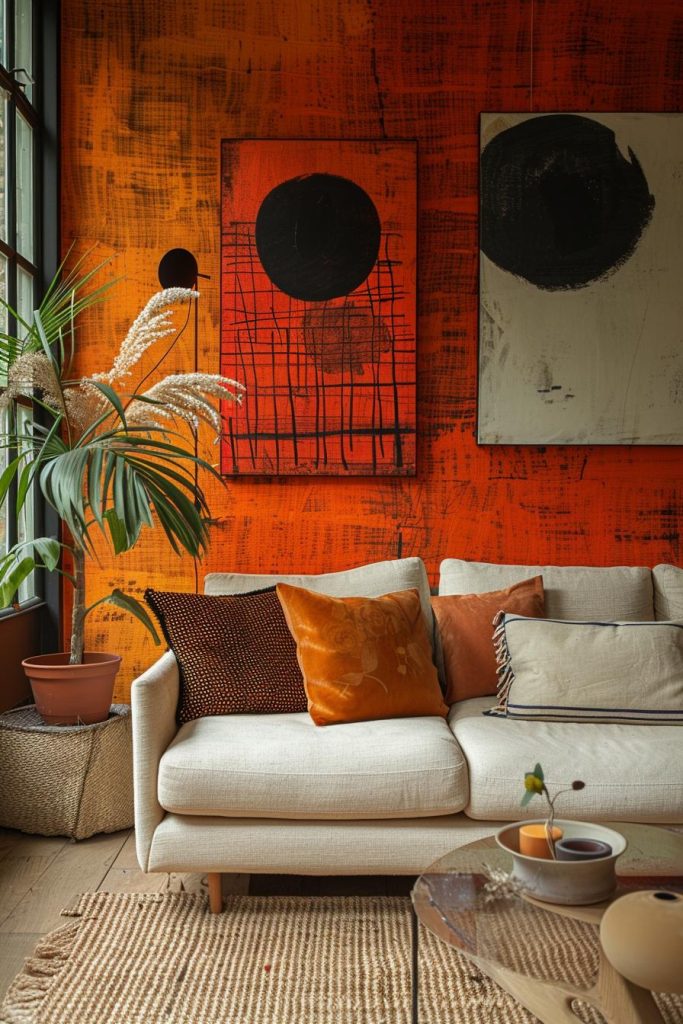 19 Gorgeous Boho Mid-Century Modern Living Room - Lovely Harbor