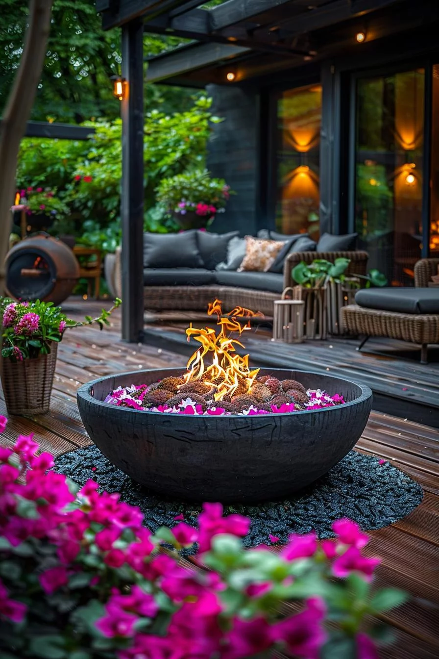 13. Garden Planter Fire Pit Ideas-1