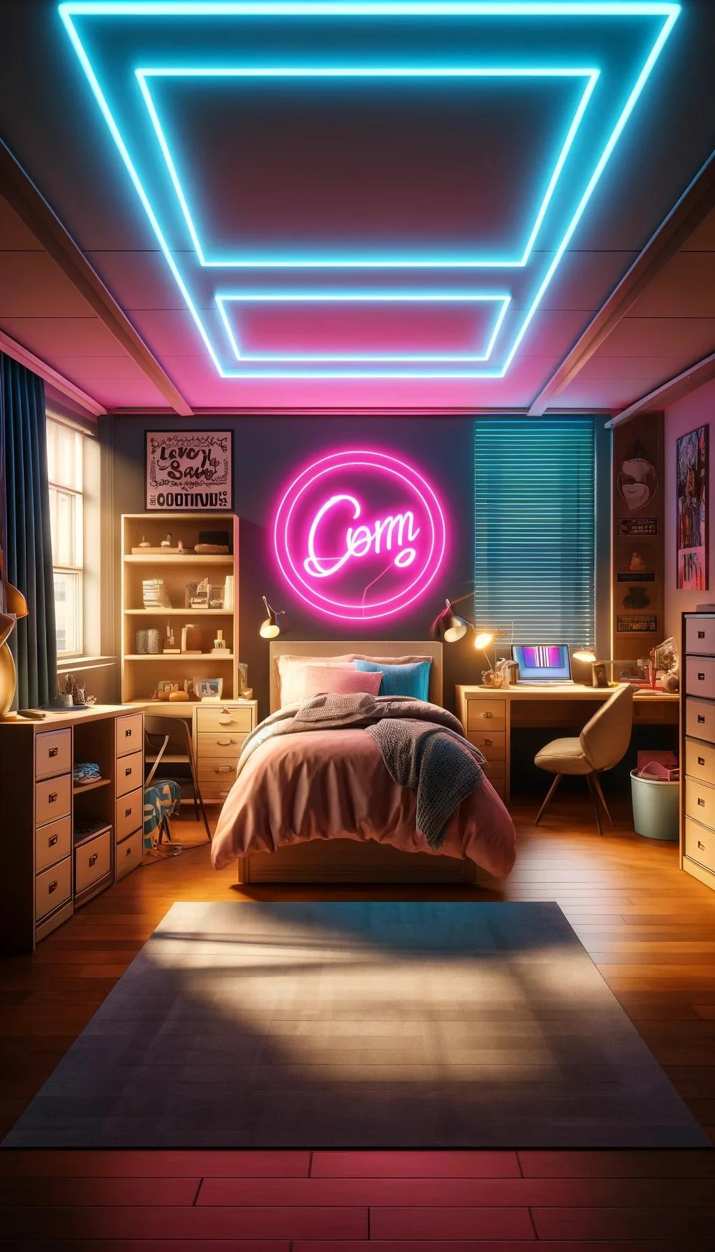 15. Glam Neon Sign Dorm Decor-1