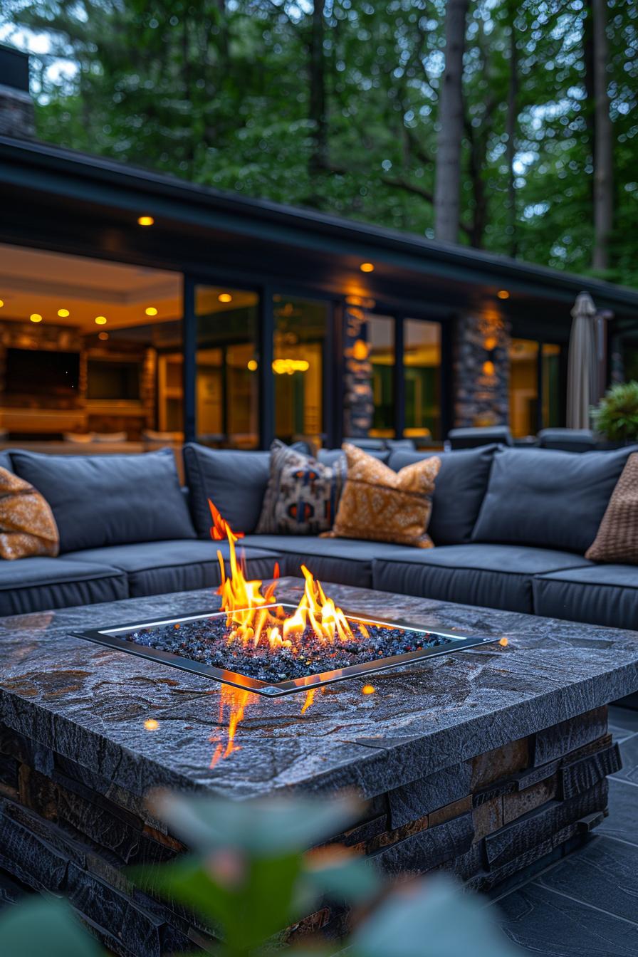 7. Granite Top Gas Fire Pit-2