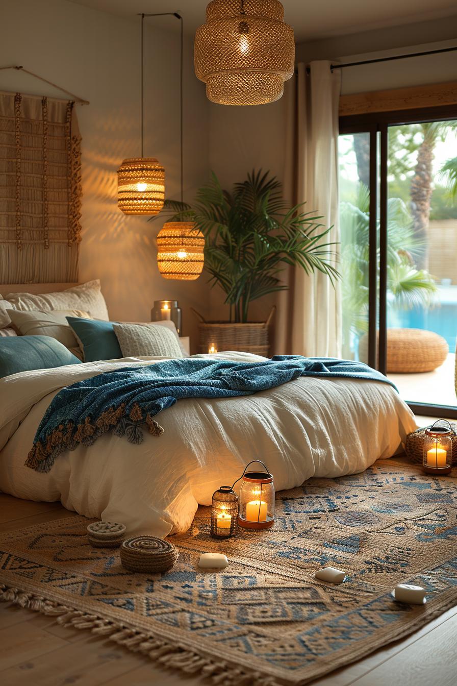 13. Lanterns: Boho Bedroom Glow-1