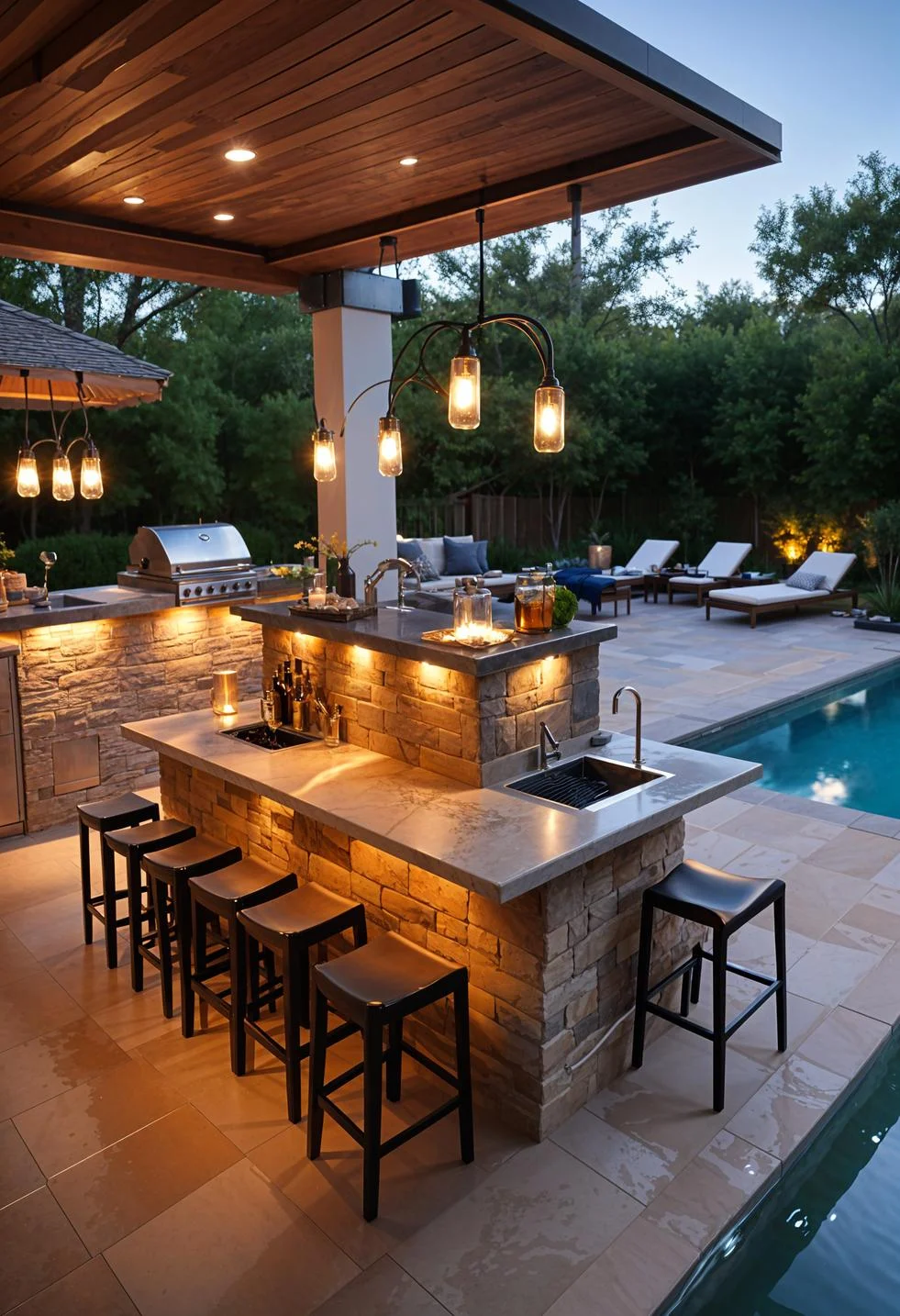 20. Luxurious Poolside Kitchen Experience-1