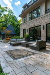 23 Gorgeous Paver Patio Ideas You Must See 1 13. Mandala Center Patio Design-1