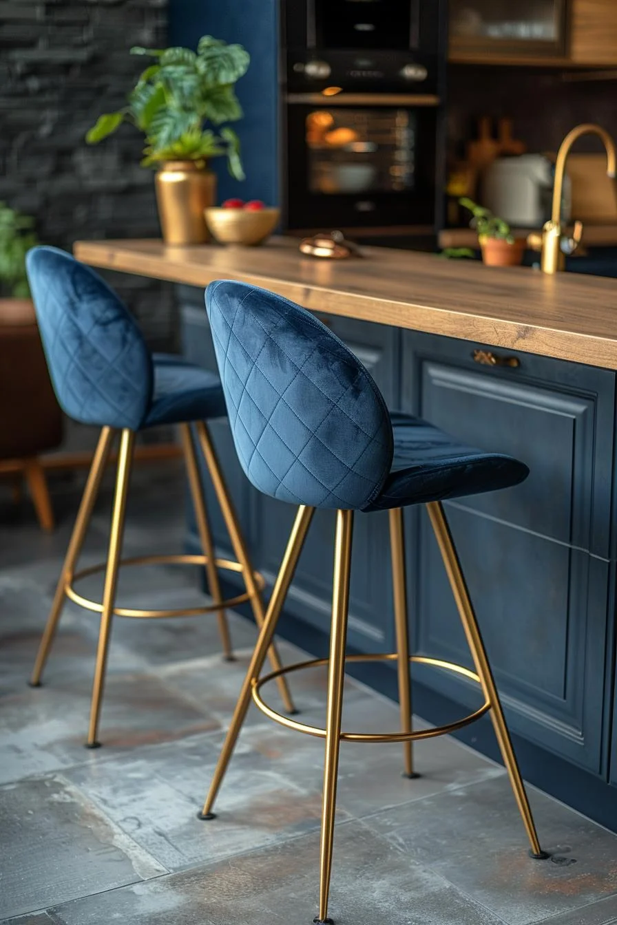 12. Metal Bar Stools with Cushions-2