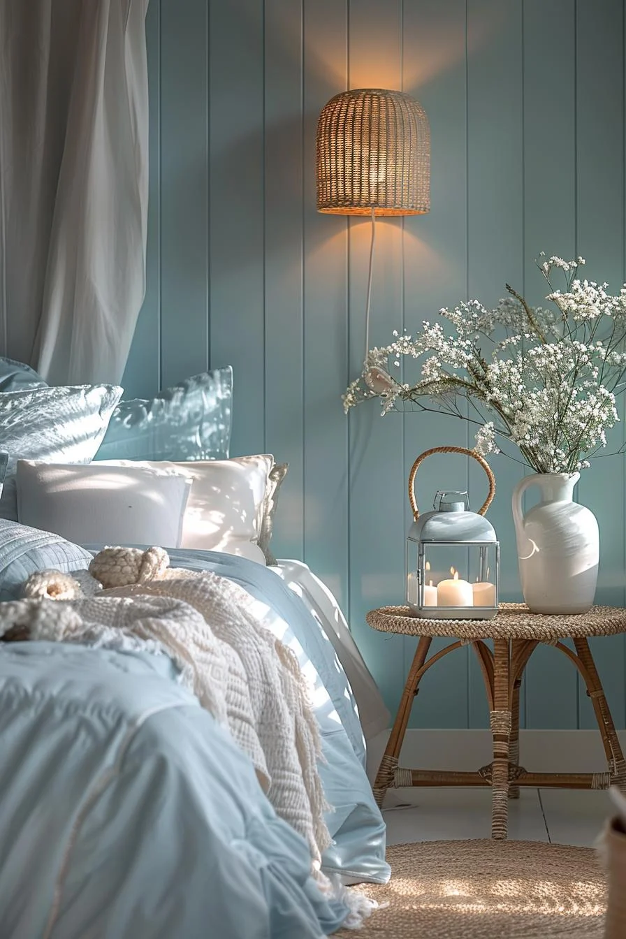 21 Modern Coastal Bedroom Ideas for a Relaxing Retreat 27 11. Nautical Lighting for Coastal Bedrooms-1