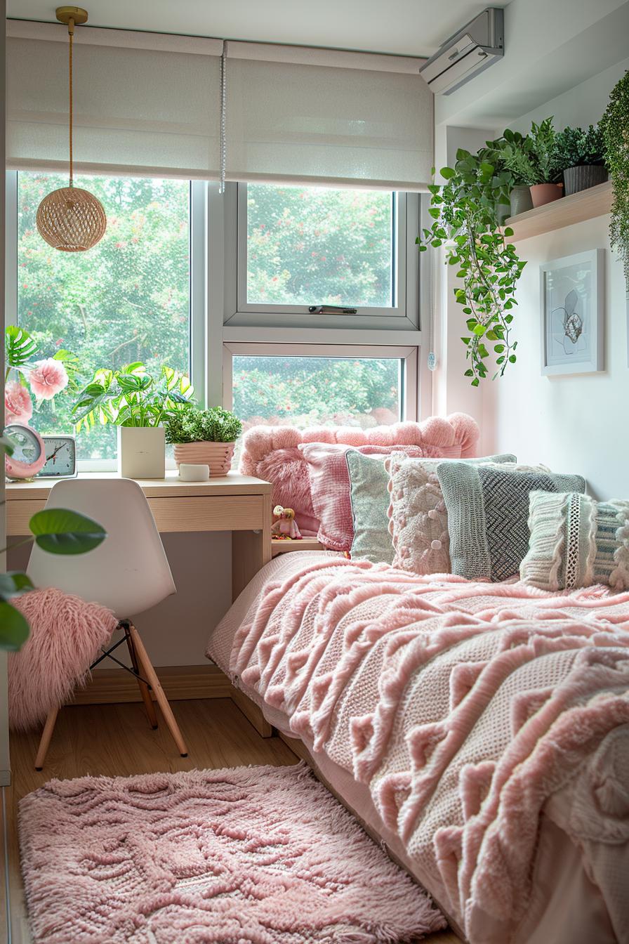 5. Pretty in Pink Dorm Decor-1