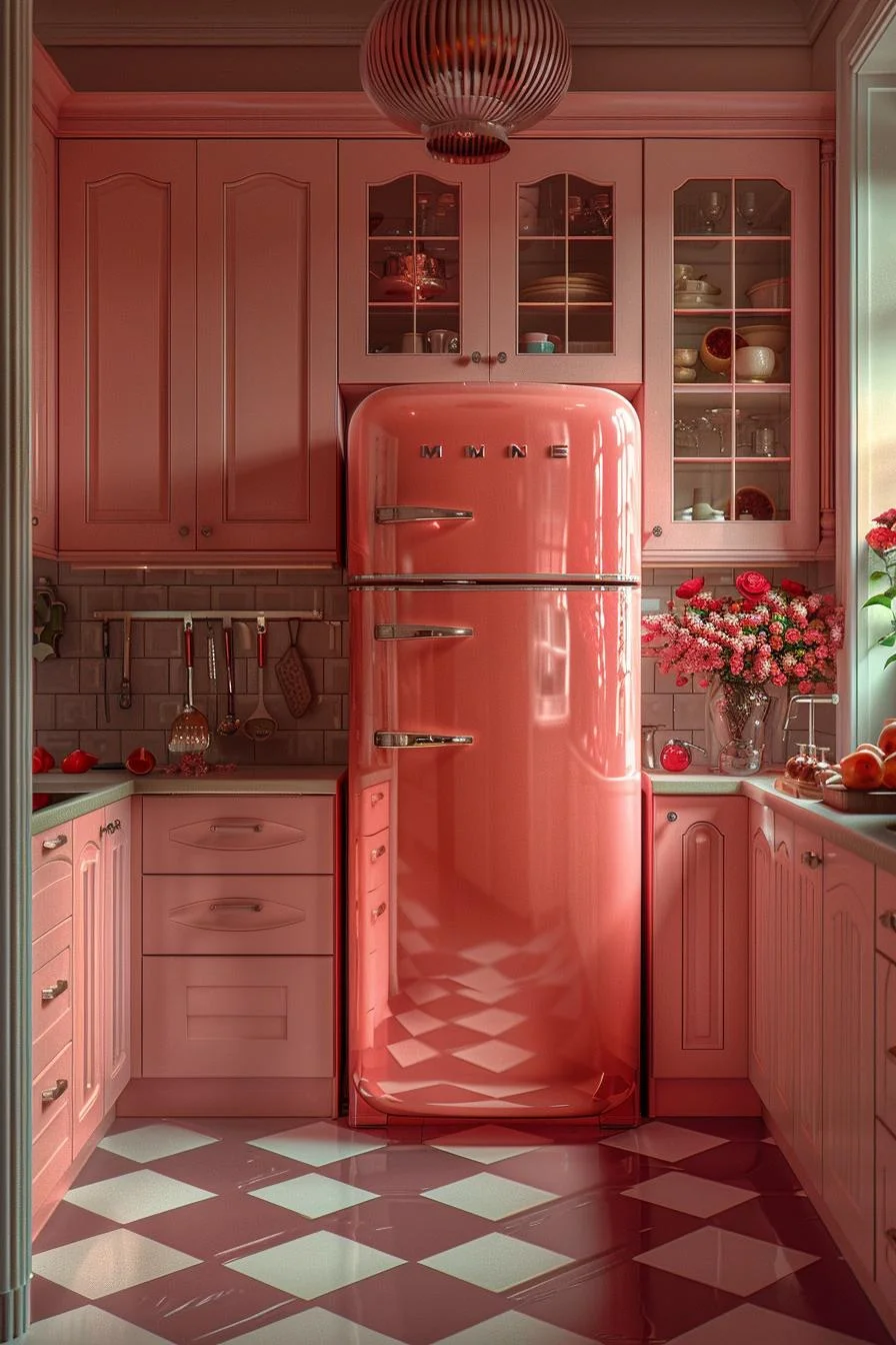 6. Retro Checkerboard Kitchen Flooring-1