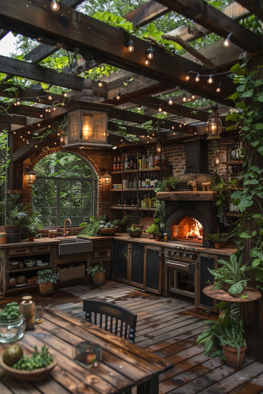 1. Rustic Outdoor Kitchen Paradise-0
