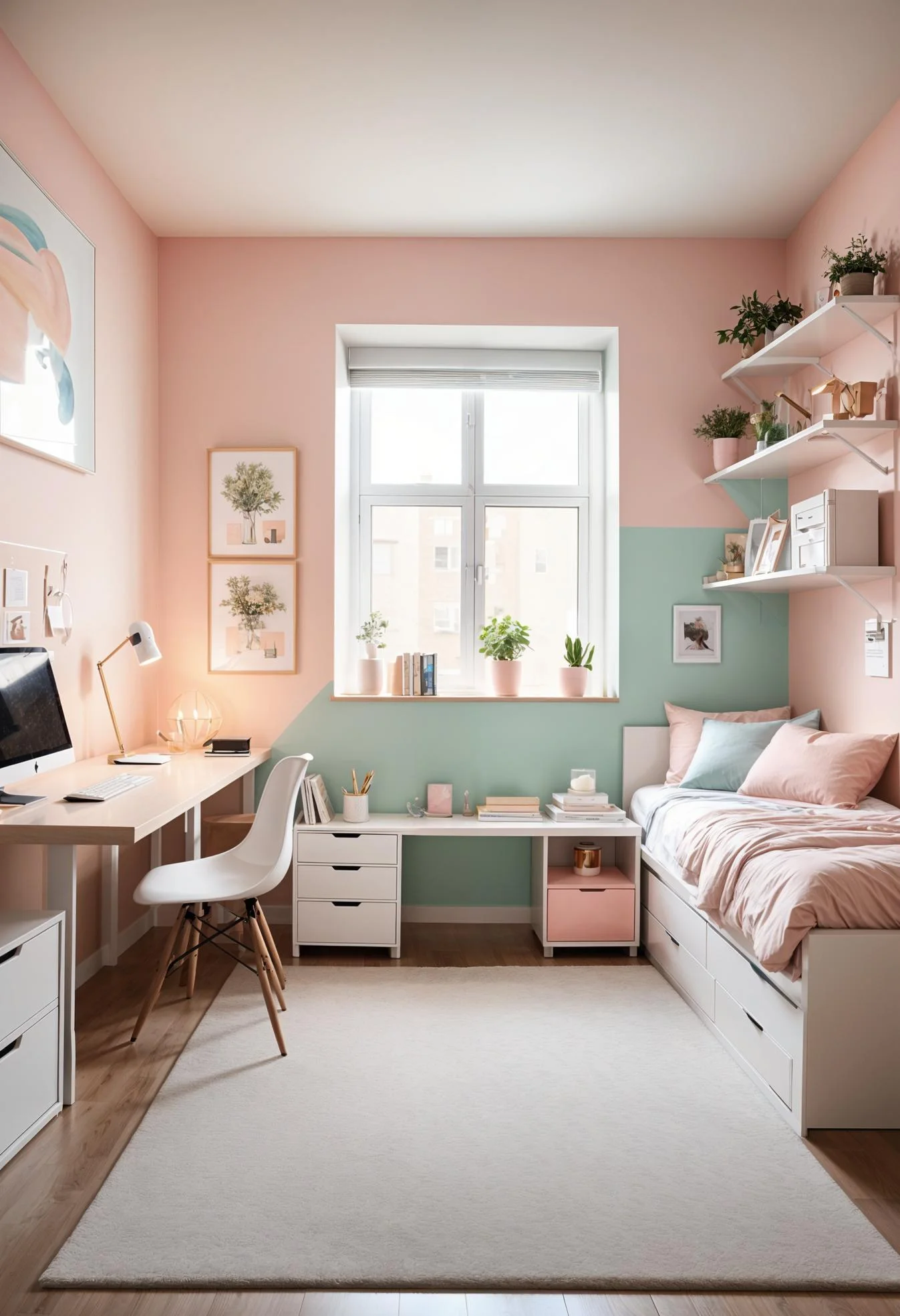 19. Soft Pastel Dorm Decor Ideas-0