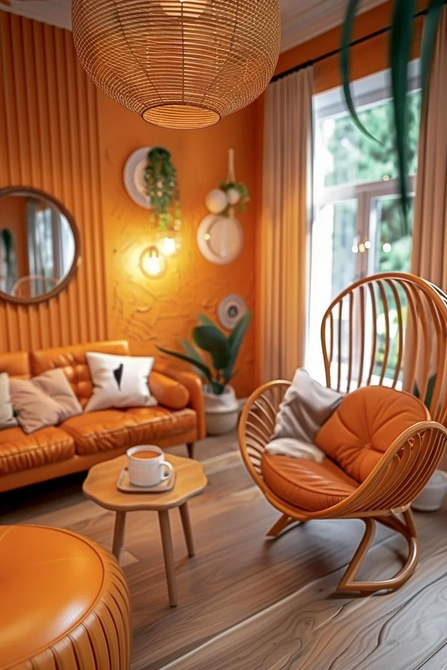 8. Versatile Wicker and Leather Lounge-0