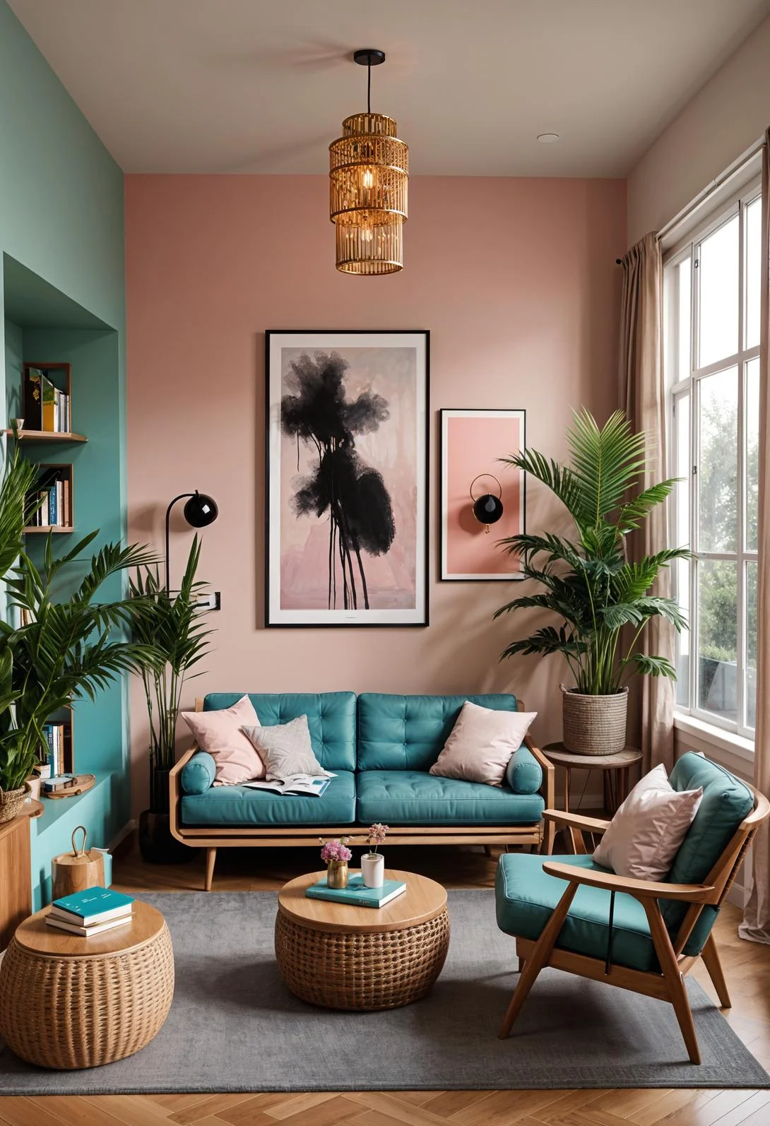 8. Versatile Wicker and Leather Lounge-2
