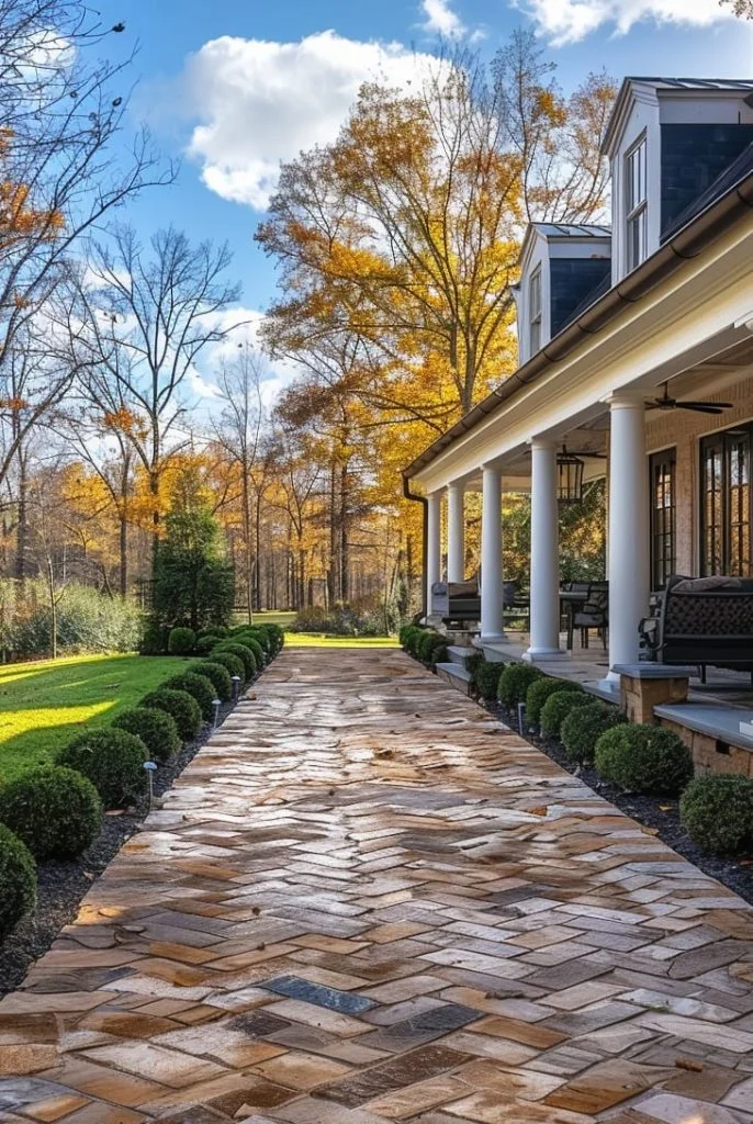 herringbone patio paver