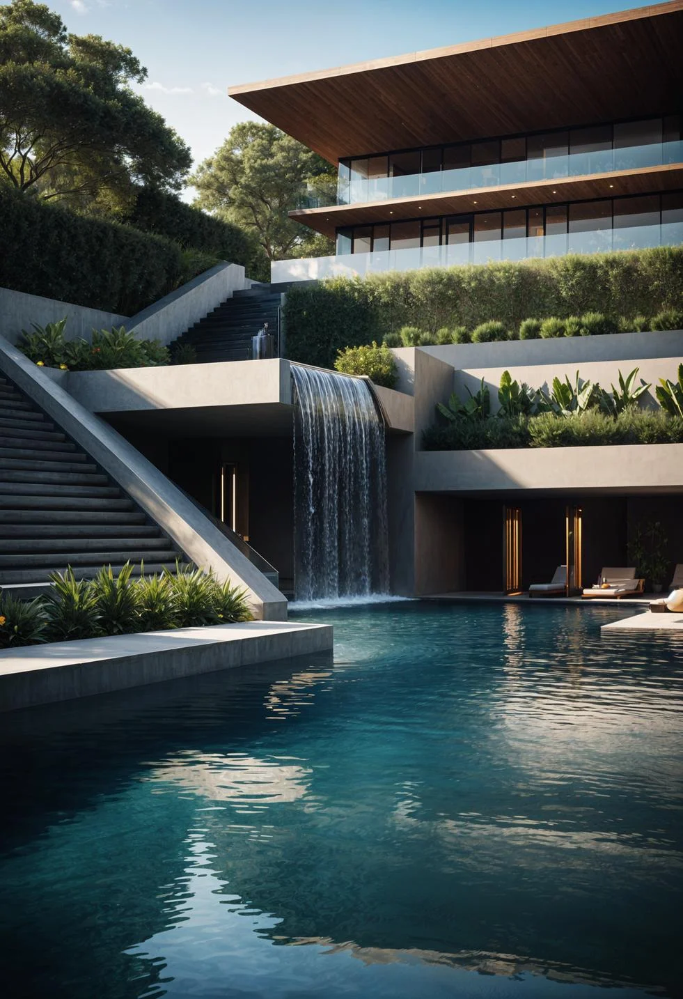 10. Cascading Waters in Modern Pools-2
