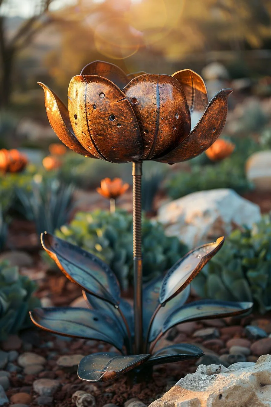 2. Creative Metal Flower Sculptures-1