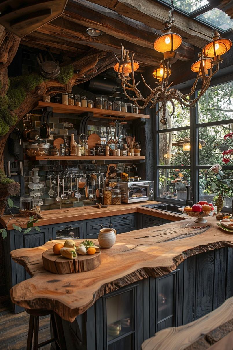 12. Enchanting Forest-Inspired Kitchen Decor-0