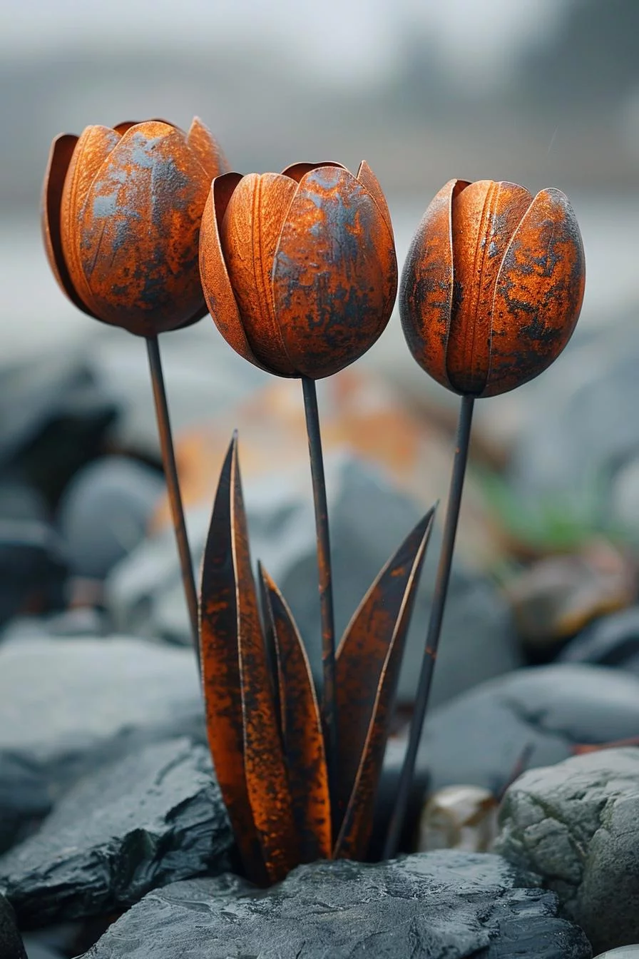 4. Metal Tulip Garden Sculpture Ideas-0