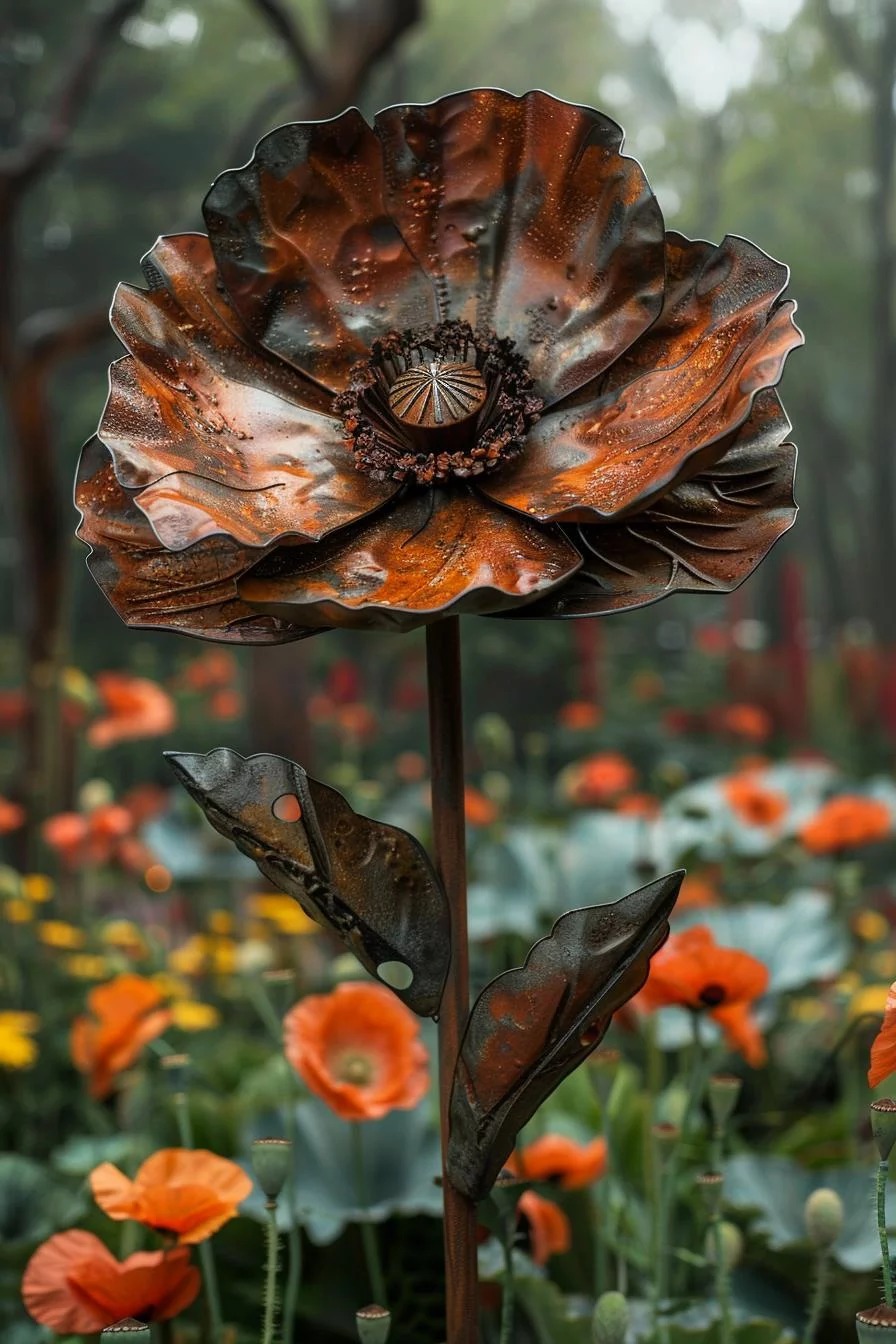 13. Rustic Metal Poppy Art Inspiration-0