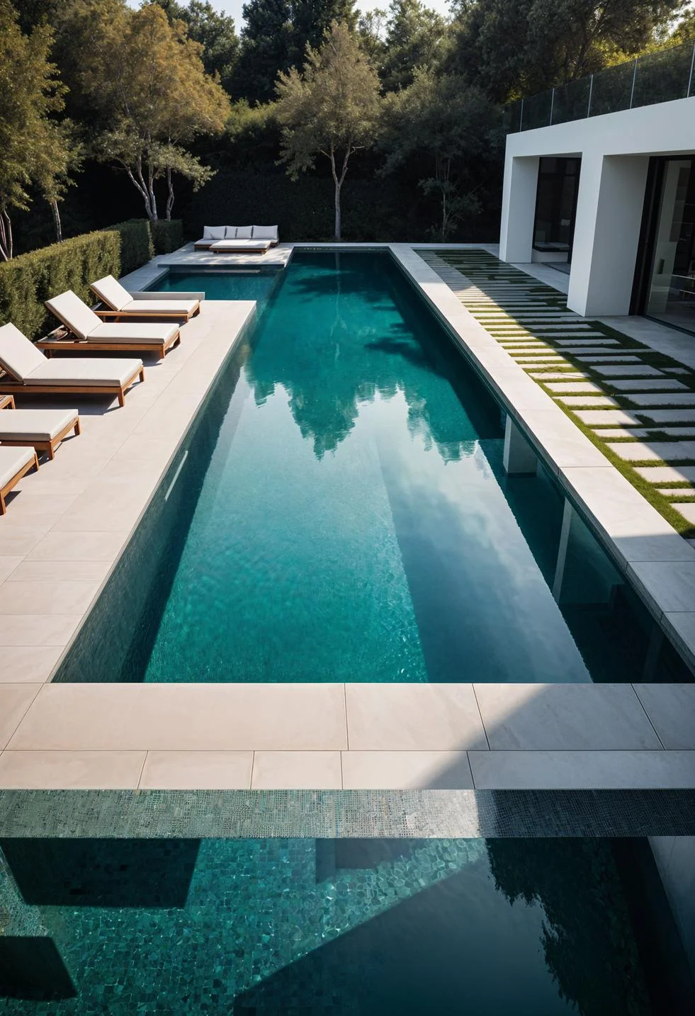 2. Sleek Sunken Pool Design Ideas-2