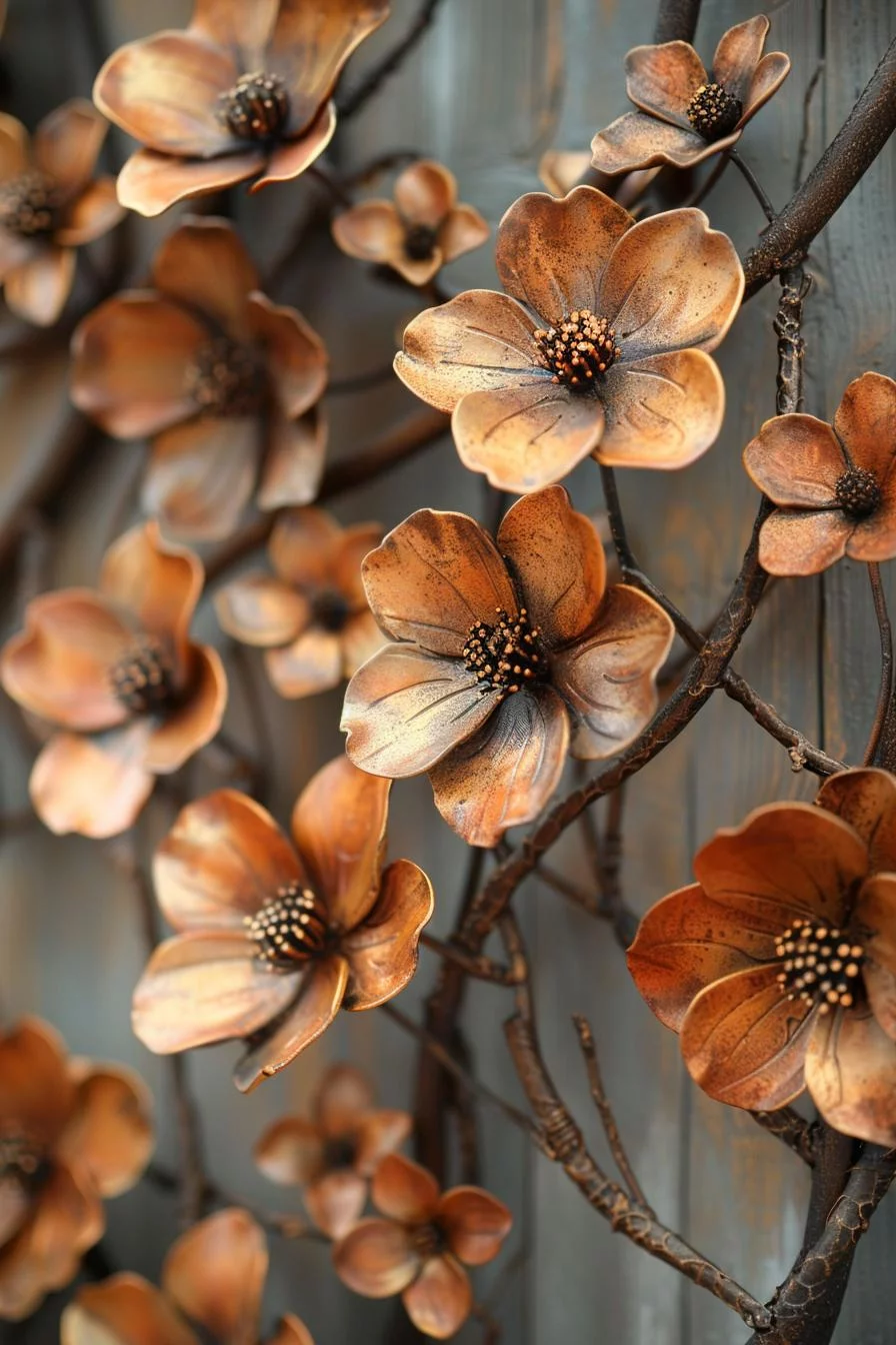 16. Unique Metal Clematis Garden Sculpture-0