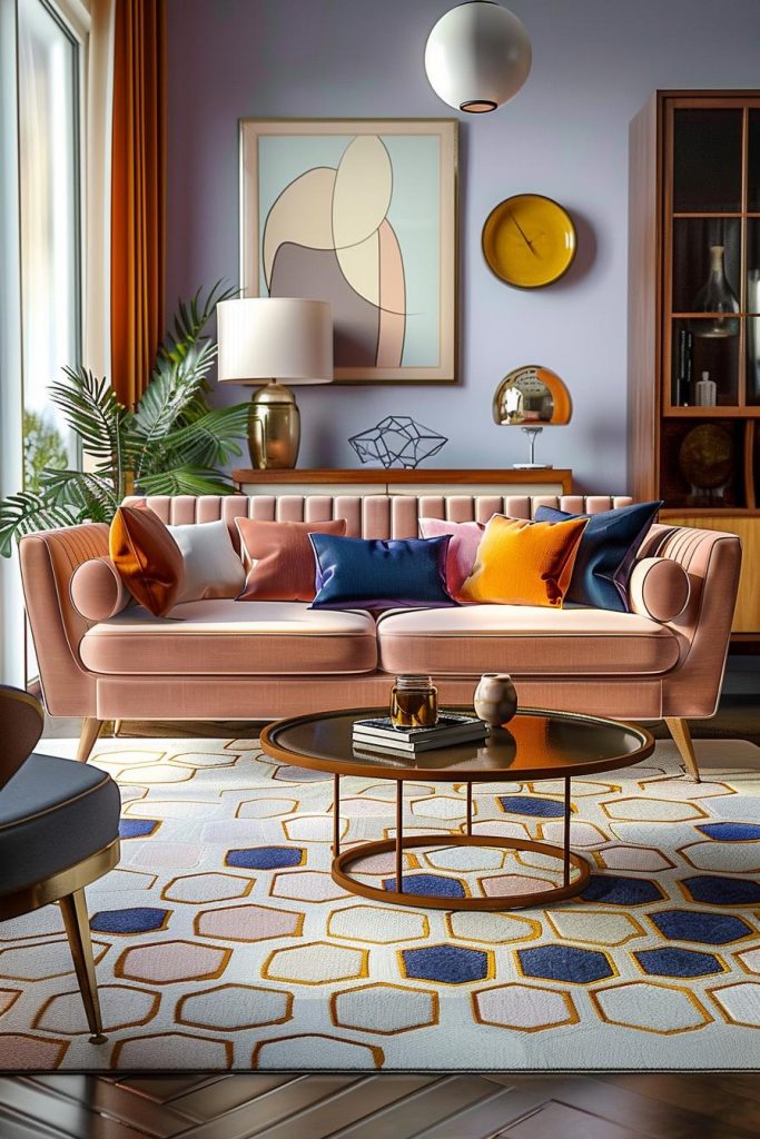 18 Colorful Mid Century Modern Living Room Designs - Lovely Harbor