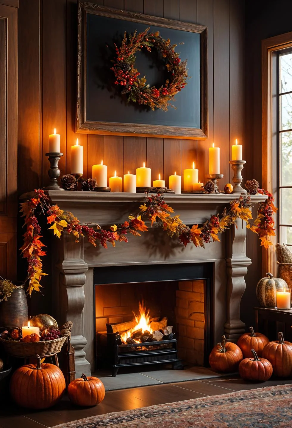 2. Autumn Mantel Decor Inspiration-2
