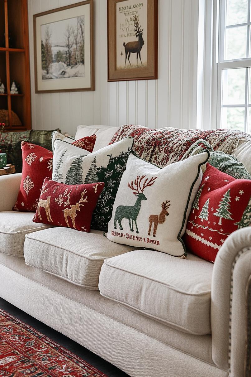 7. Cozy Christmas Pillows: Festive Flair-1