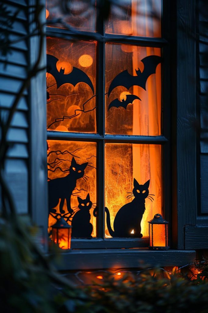 15 Spooky DIY Halloween Decorations You Must See 8 2. DIY Spooky Window Silhouettes-0