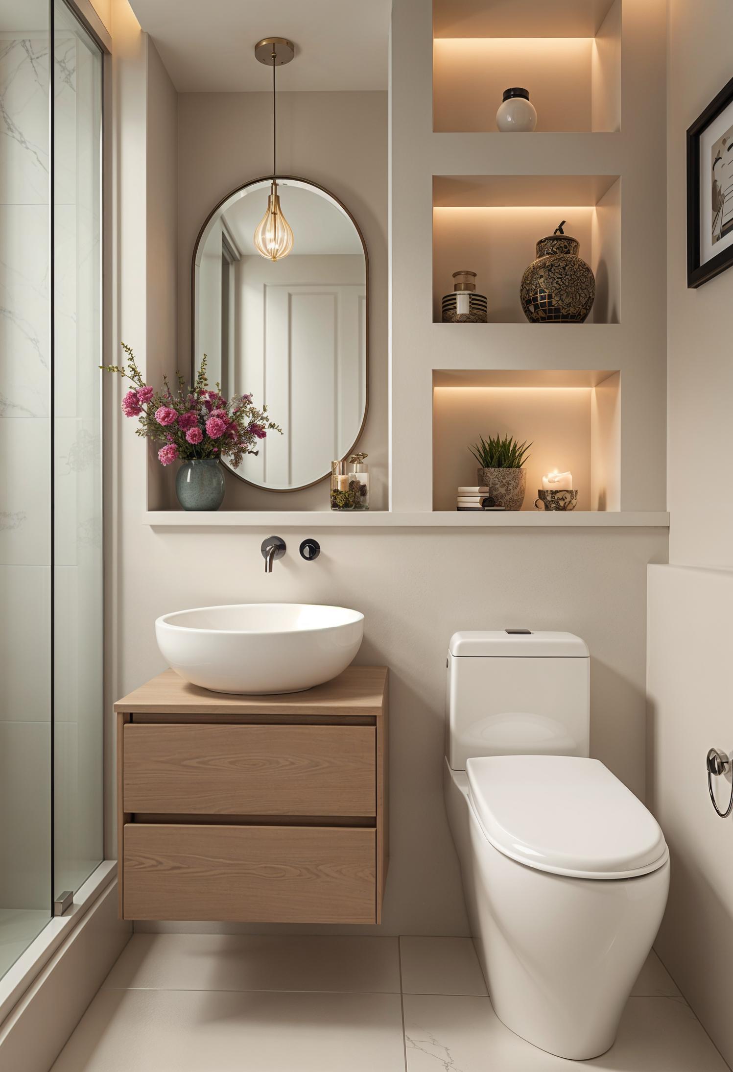 8. Decorative Wall Niches for Small Bathrooms-2