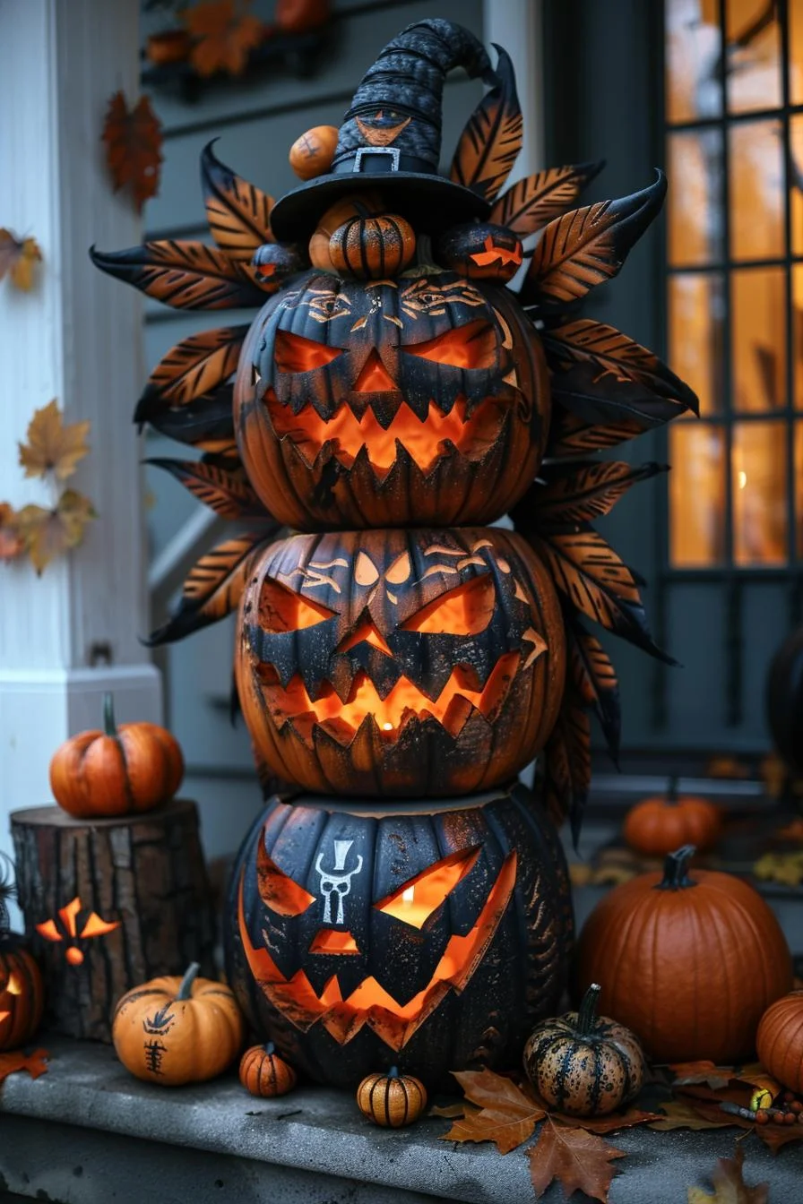 12. Diverse Pumpkin Topiary Ideas-2