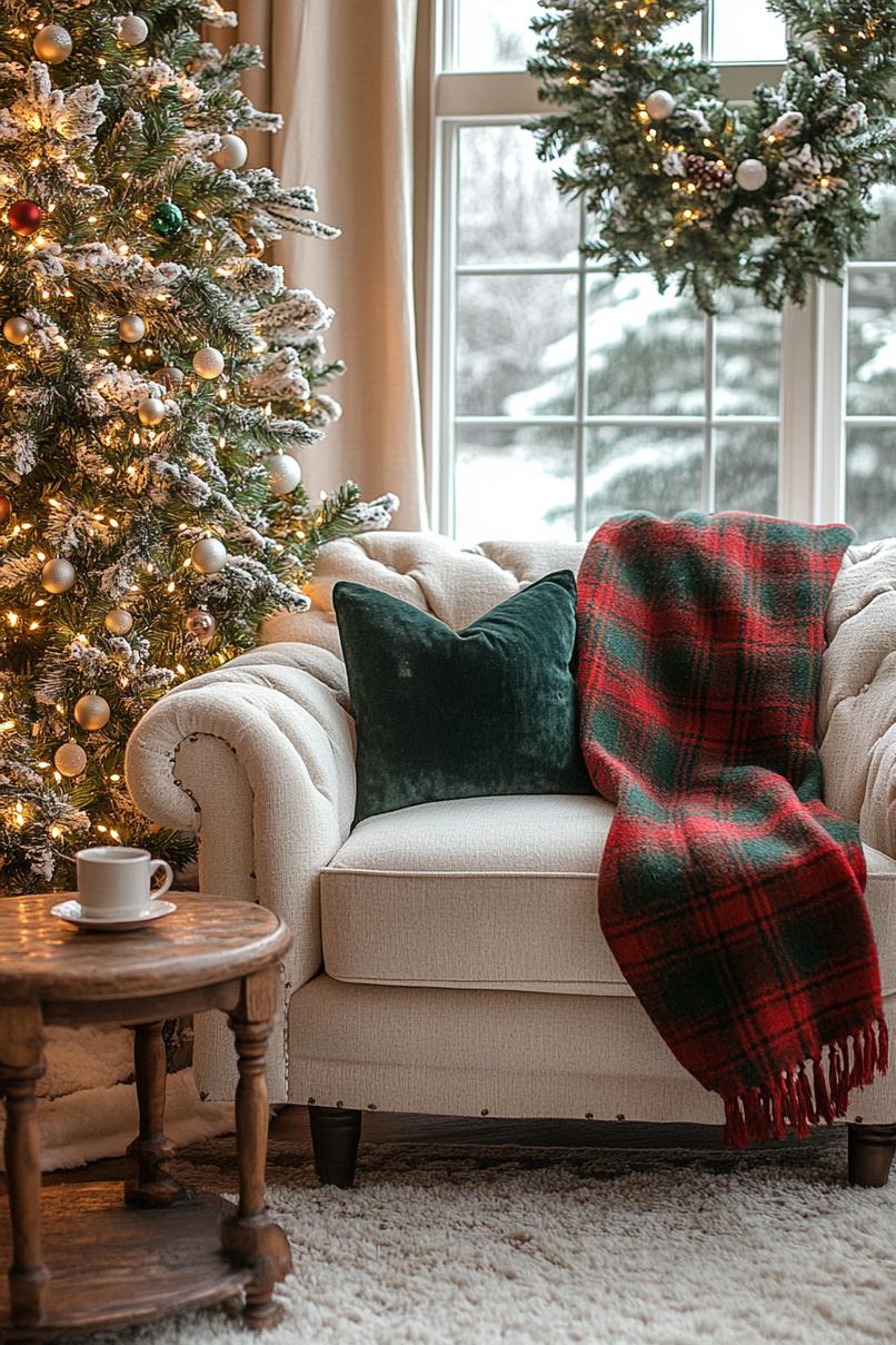 5. Festive Armchair Throw Decoration-0